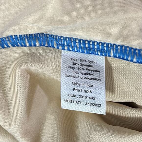 Talbots x Cabana Life Embroidered One Piece Swimsuit Small Tropical Beach UPF 50 - Picture 3 of 9